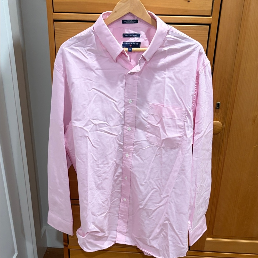 Saddlebred Men's Light Pink Oxford Dress Shirt